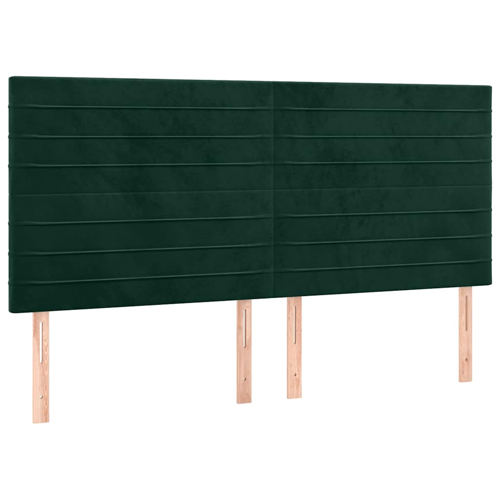 Vidaxl hoofdbord donkergroen 180x5x118 128 cm fluweel