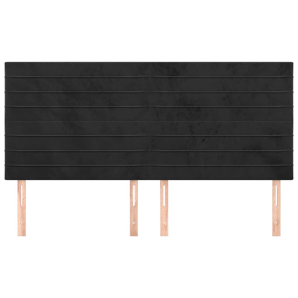 Vidaxl hoofdbord zwart 200x5x118 128 cm fluweel