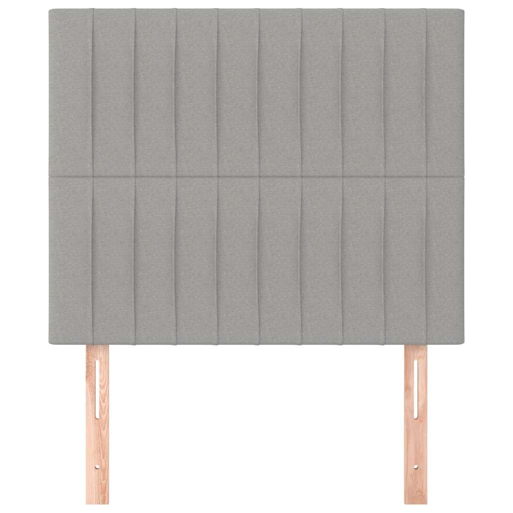 Vidaxl hoofdbord lichtgrijs 80x5x118 128 cm stof