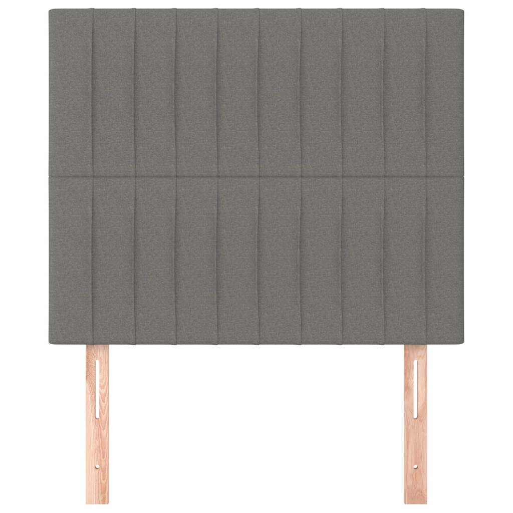 Vidaxl hoofdbord donkergrijs 90x5x118 128 cm stof