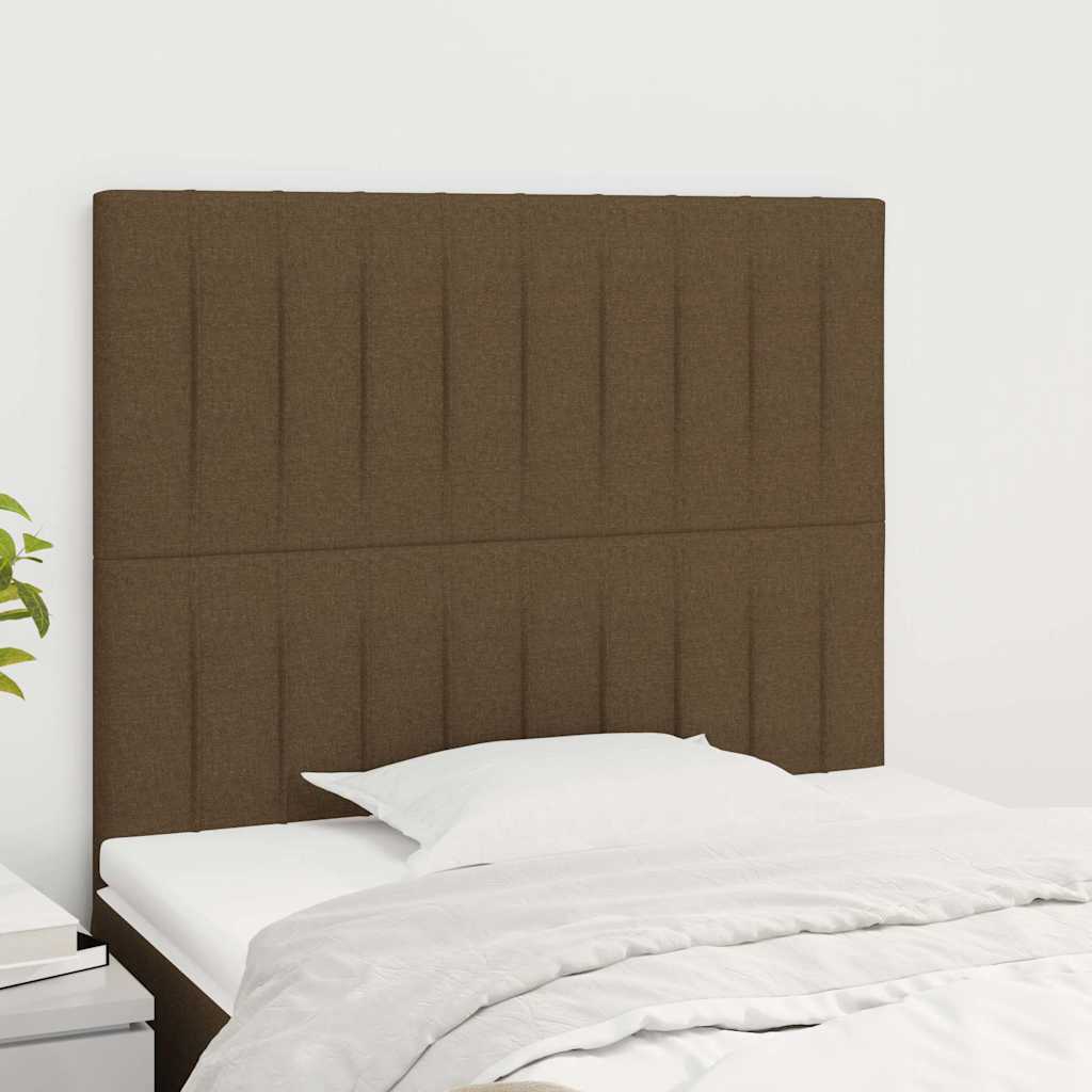 Vidaxl hoofdbord donkerbruin 100x5x118 128 cm stof