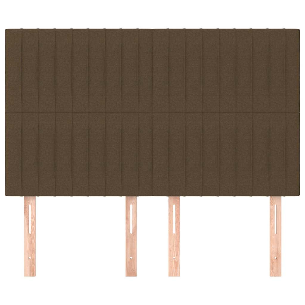 Vidaxl hoofdbord donkerbruin 144x5x118 128 cm stof