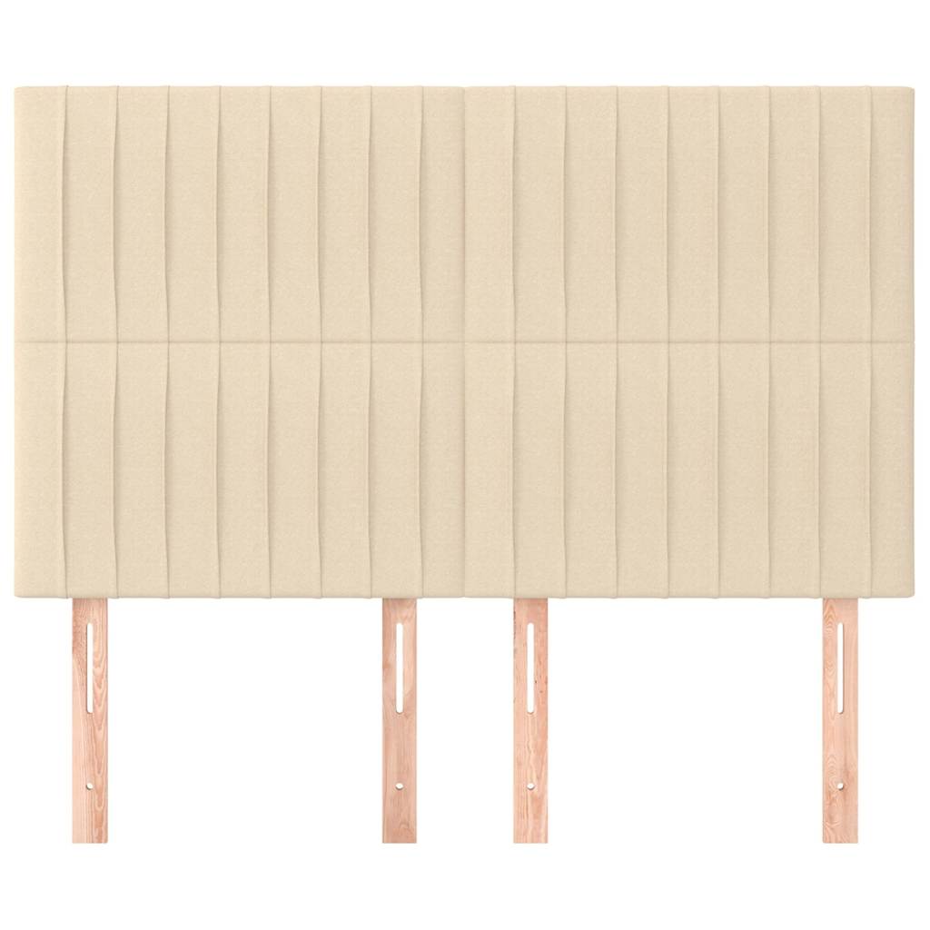 Vidaxl hoofdbord crème 144x5x118 128 cm stof