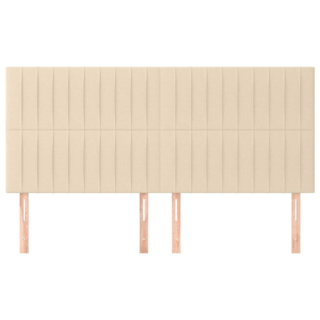 Vidaxl hoofdbord crème 180x5x118 128 cm stof