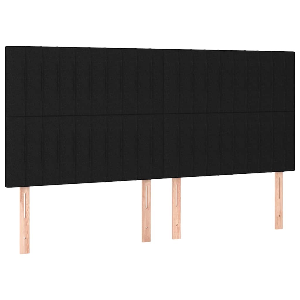 Vidaxl hoofdbord zwart 200x5x118 128 cm stof