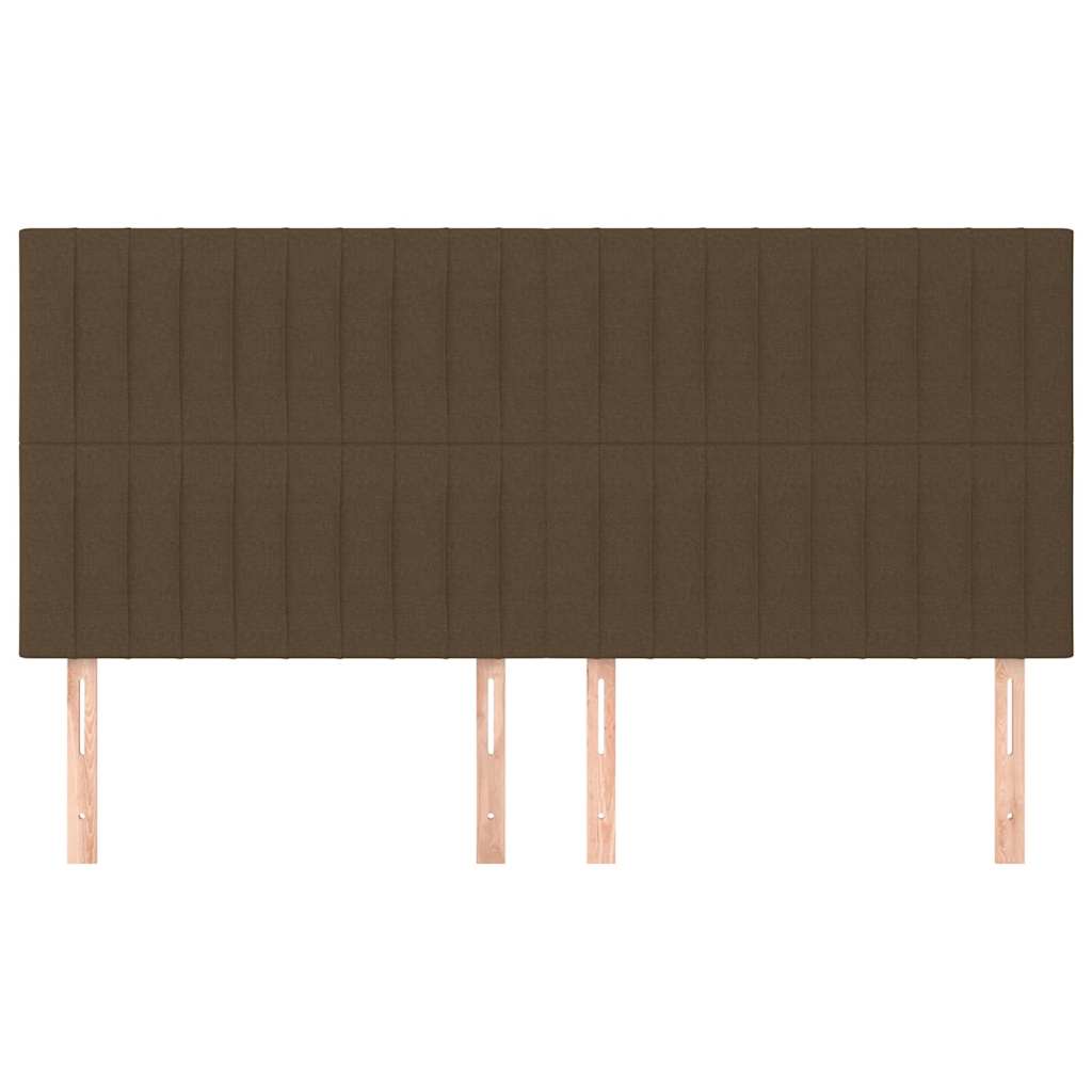 Vidaxl hoofdbord donkerbruin 200x5x118 128 cm stof