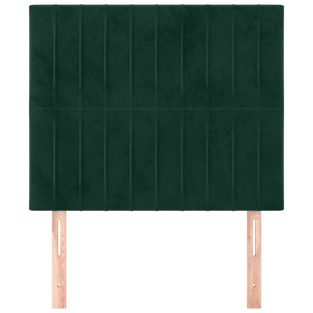 Vidaxl hoofdbord donkergroen 80x5x118 128 cm fluweel