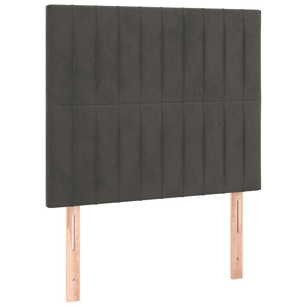 Vidaxl hoofdbord donkergrijs 90x5x118 128 cm fluweel
