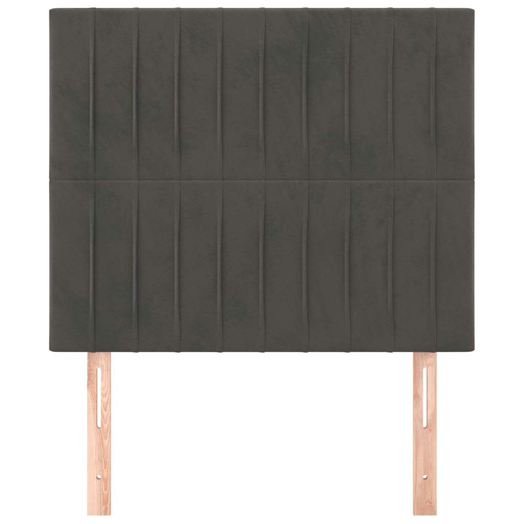 Vidaxl hoofdbord donkergrijs 90x5x118 128 cm fluweel