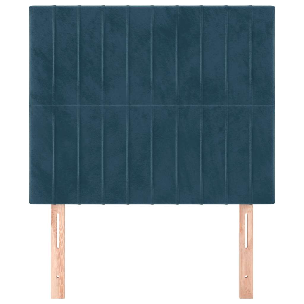 Vidaxl hoofdbord donkerblauw 90x5x118 128 cm fluweel