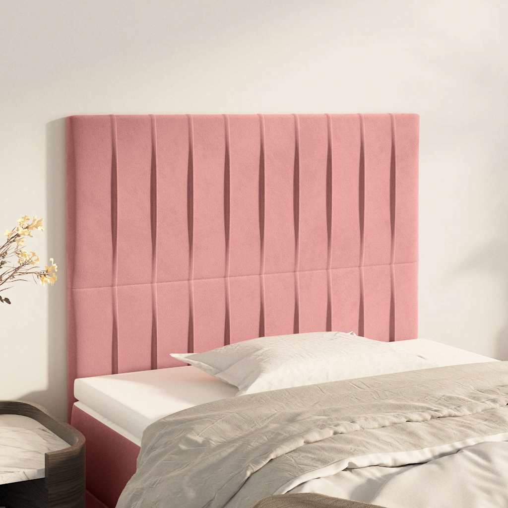 Vidaxl hoofdbord roze 90x5x118 128 cm fluweel