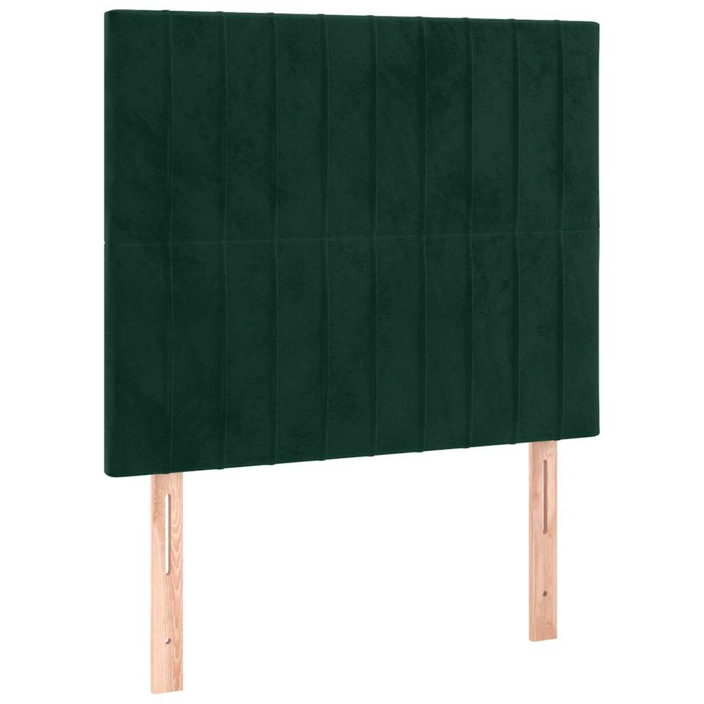 Vidaxl hoofdbord donkergroen 100x5x118 128 cm fluweel