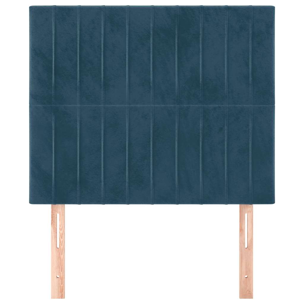 Vidaxl hoofdbord donkerblauw 100x5x118 128 cm fluweel