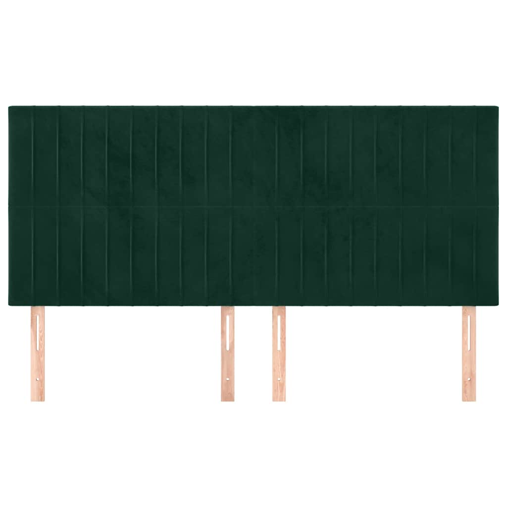 Vidaxl hoofdbord donkergroen 180x5x118 128 cm fluweel
