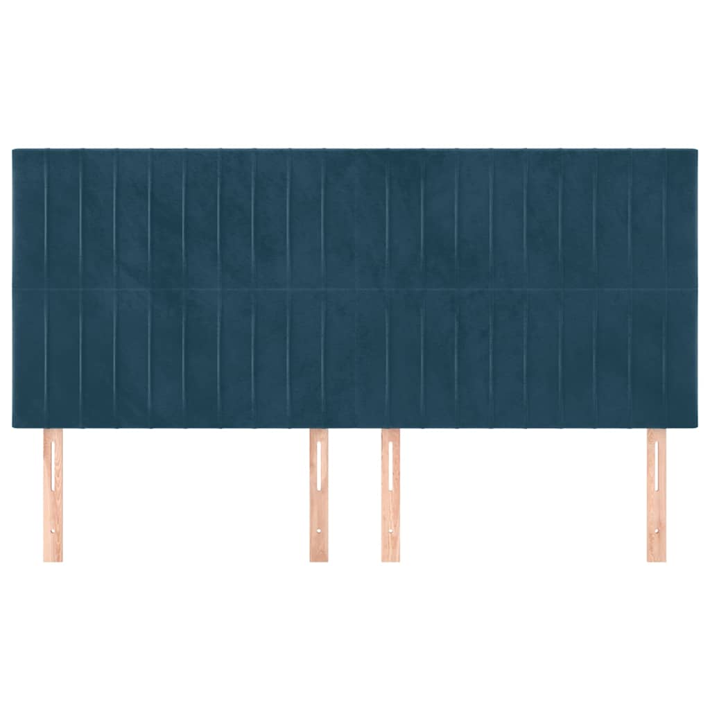 Vidaxl hoofdbord donkerblauw 180x5x118 128 cm fluweel