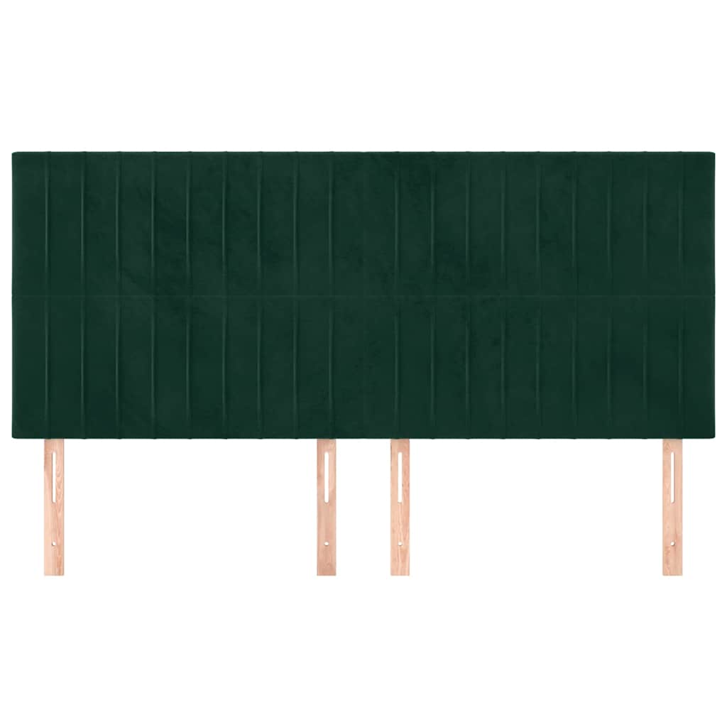 Vidaxl hoofdbord donkergroen 200x5x118 128 cm fluweel