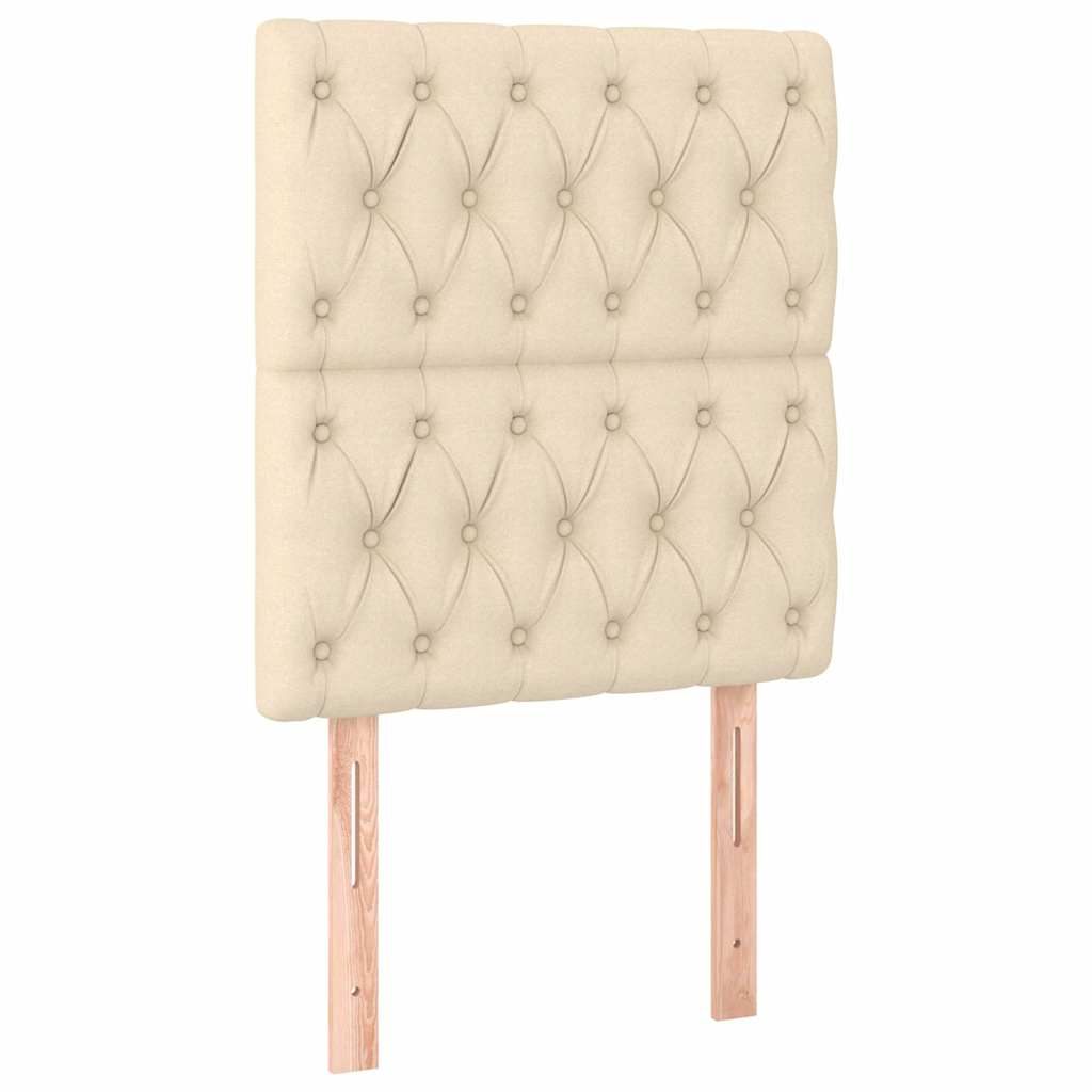 Vidaxl hoofdbord crème 80x7x118 128 cm stof
