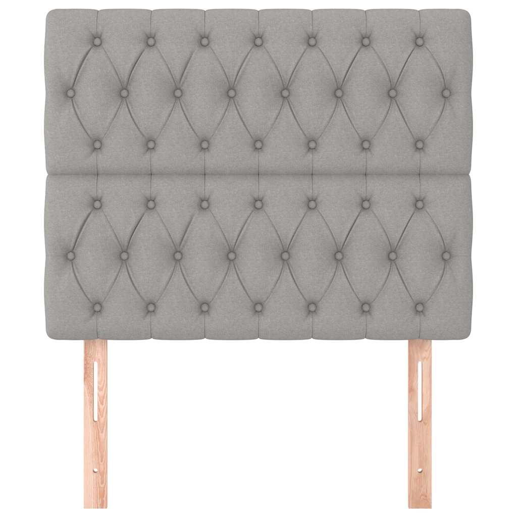 Vidaxl hoofdbord lichtgrijs 90x7x118 128 cm stof