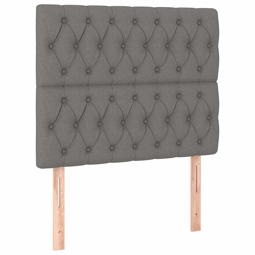 Vidaxl hoofdbord donkergrijs 90x7x118 128 cm stof