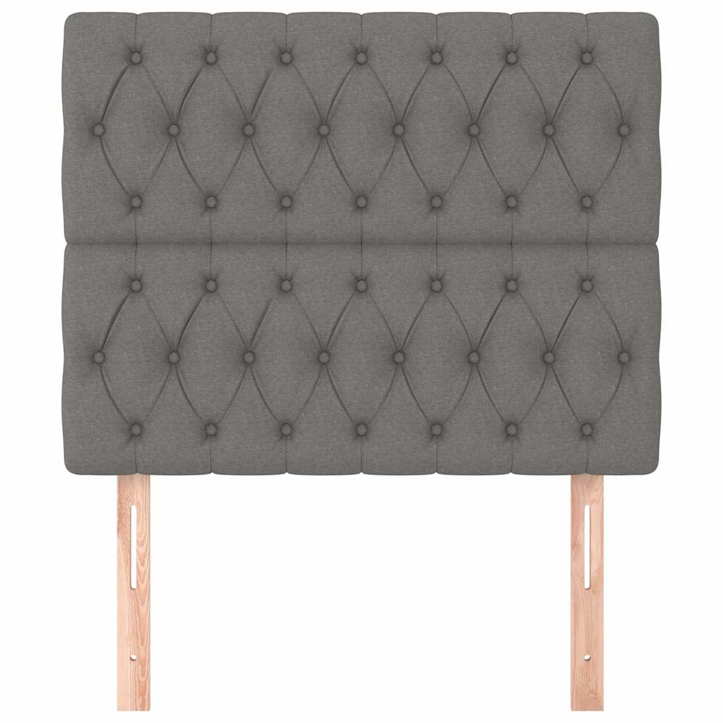 Vidaxl hoofdbord donkergrijs 90x7x118 128 cm stof