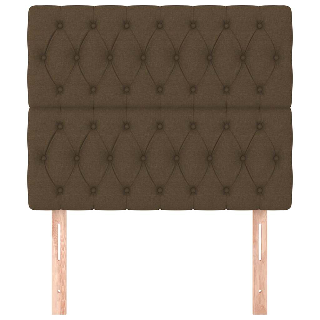 Vidaxl hoofdbord donkerbruin 90x7x118 128 cm stof