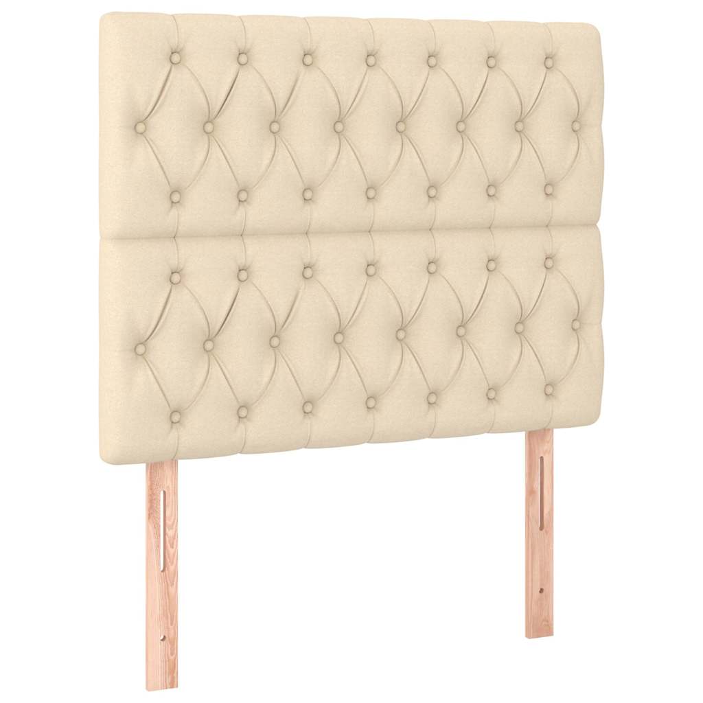 Vidaxl hoofdbord crème 90x7x118 128 cm stof