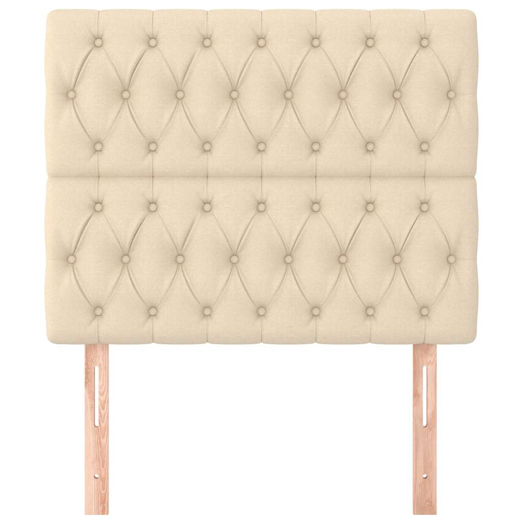 Vidaxl hoofdbord crème 100x7x118 128 cm stof