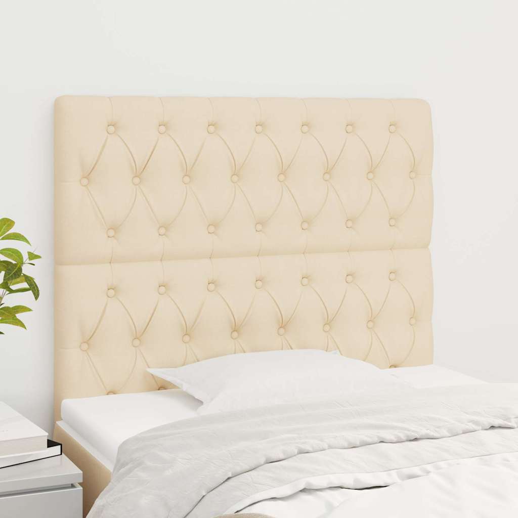 Vidaxl hoofdbord crème 100x7x118 128 cm stof