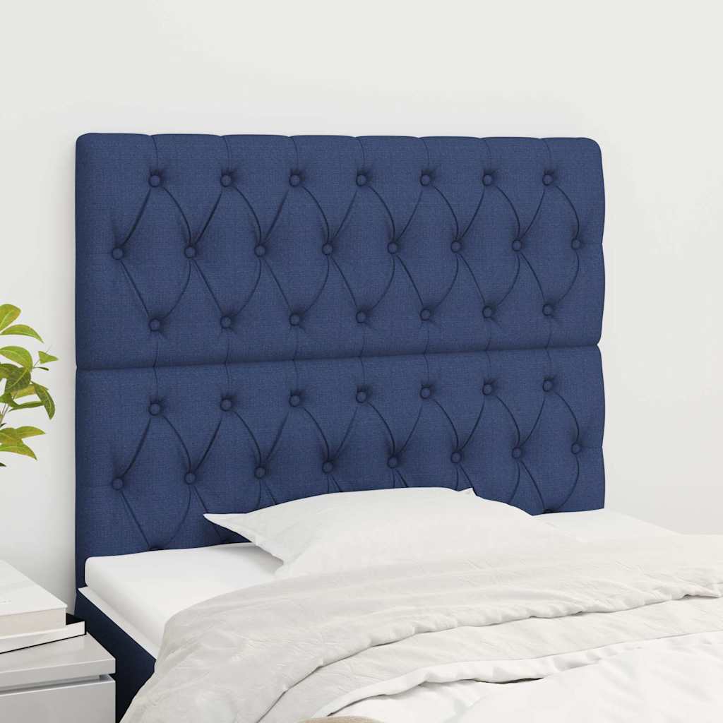 Vidaxl hoofdbord blauw 100x7x118 128 cm stof