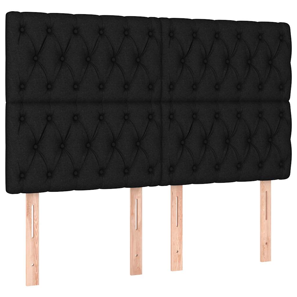 Vidaxl hoofdbord zwart 160x7x118 128 cm stof