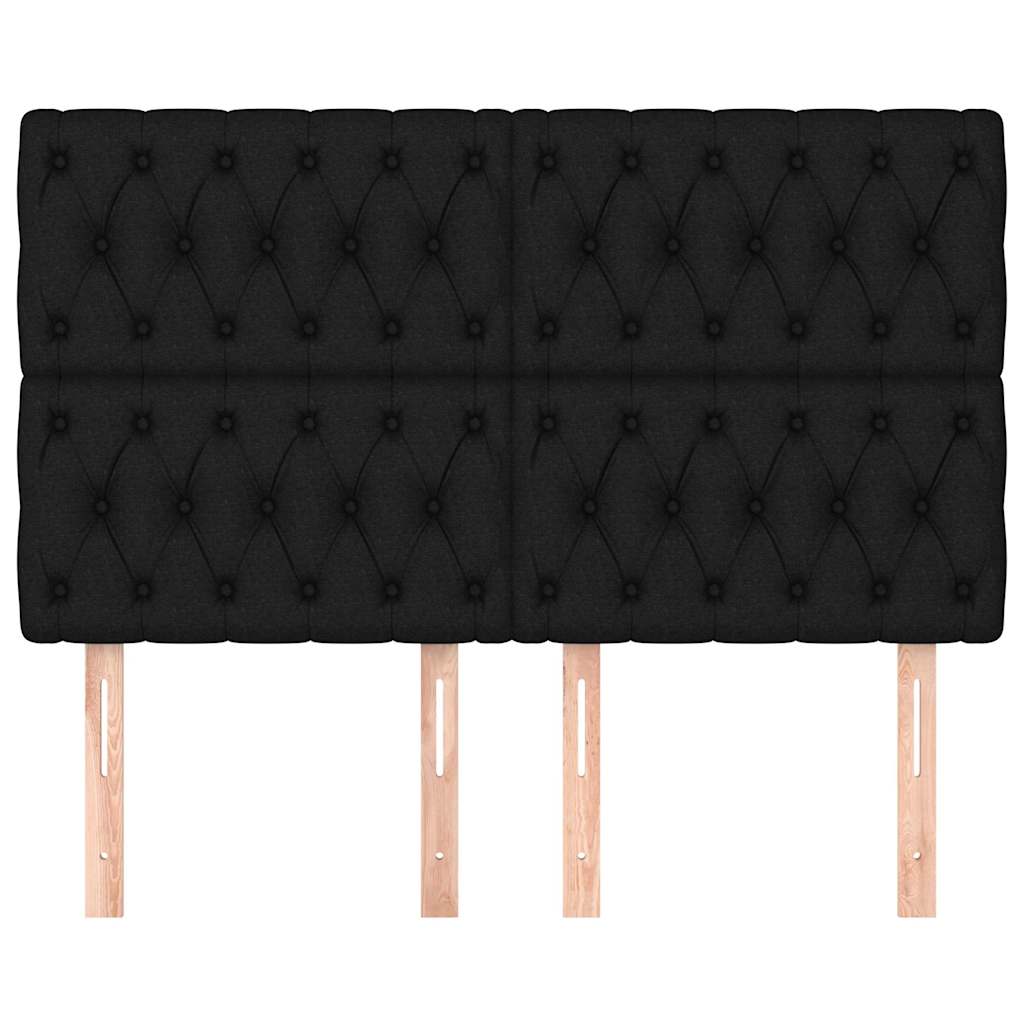 Vidaxl hoofdbord zwart 160x7x118 128 cm stof