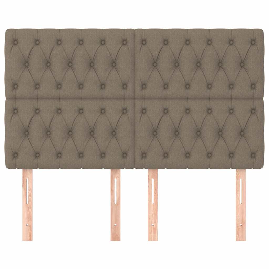 Vidaxl hoofdbord taupe 160x7x118 128 cm stof