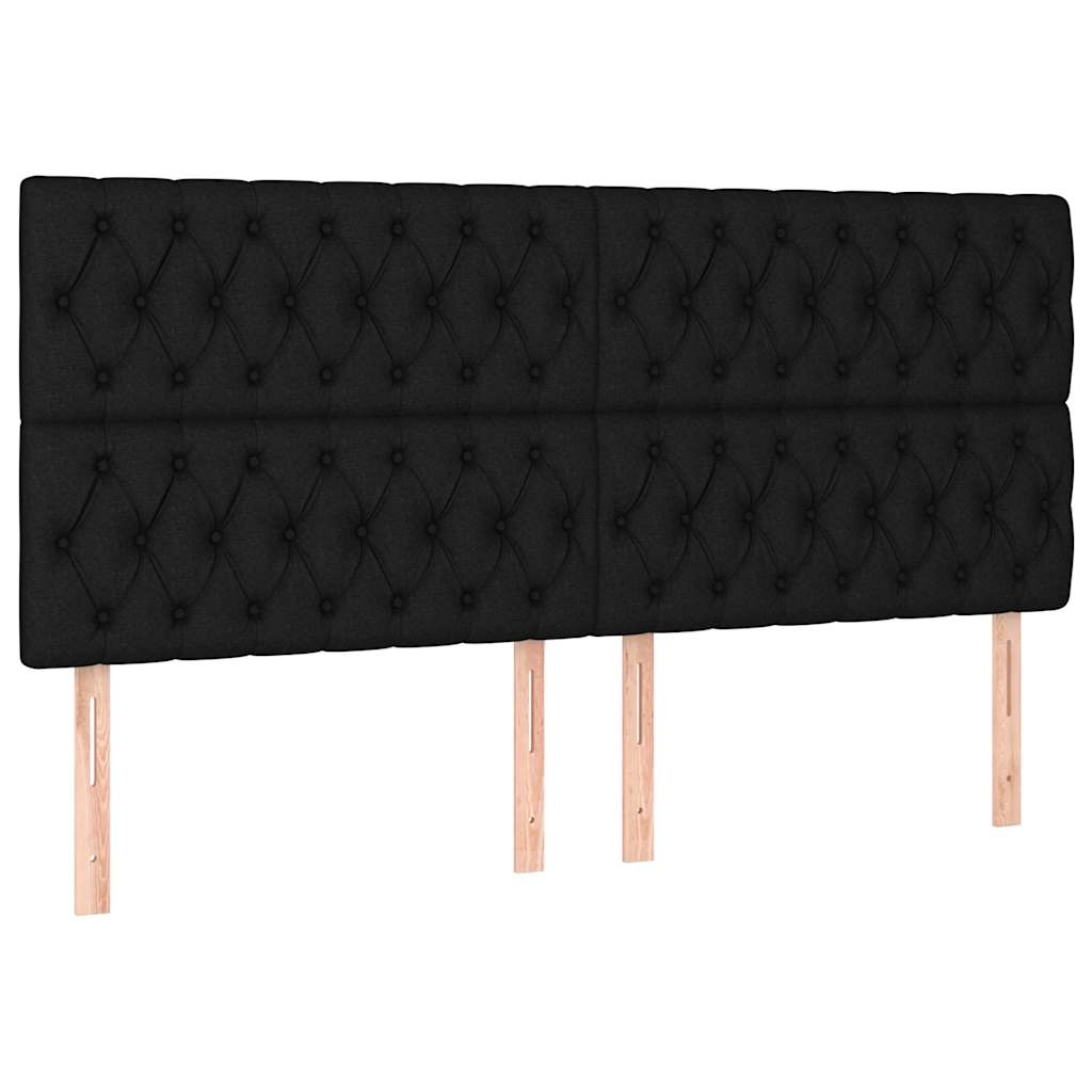 Vidaxl hoofdbord zwart 180x7x118 128 cm stof