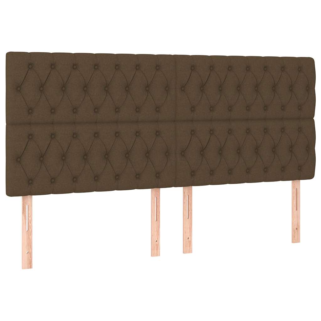Vidaxl hoofdbord donkerbruin 180x7x118 128 cm stof