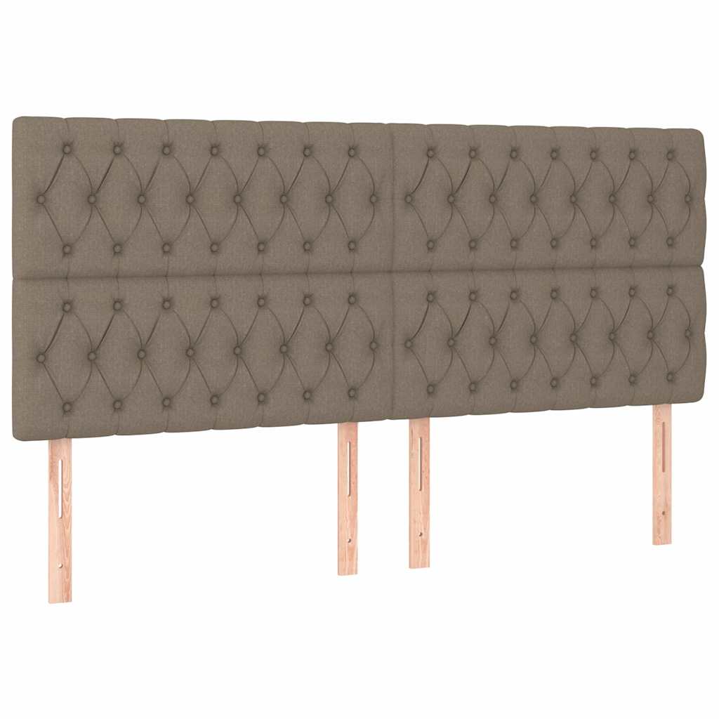 Vidaxl hoofdbord taupe 180x7x118 128 cm stof