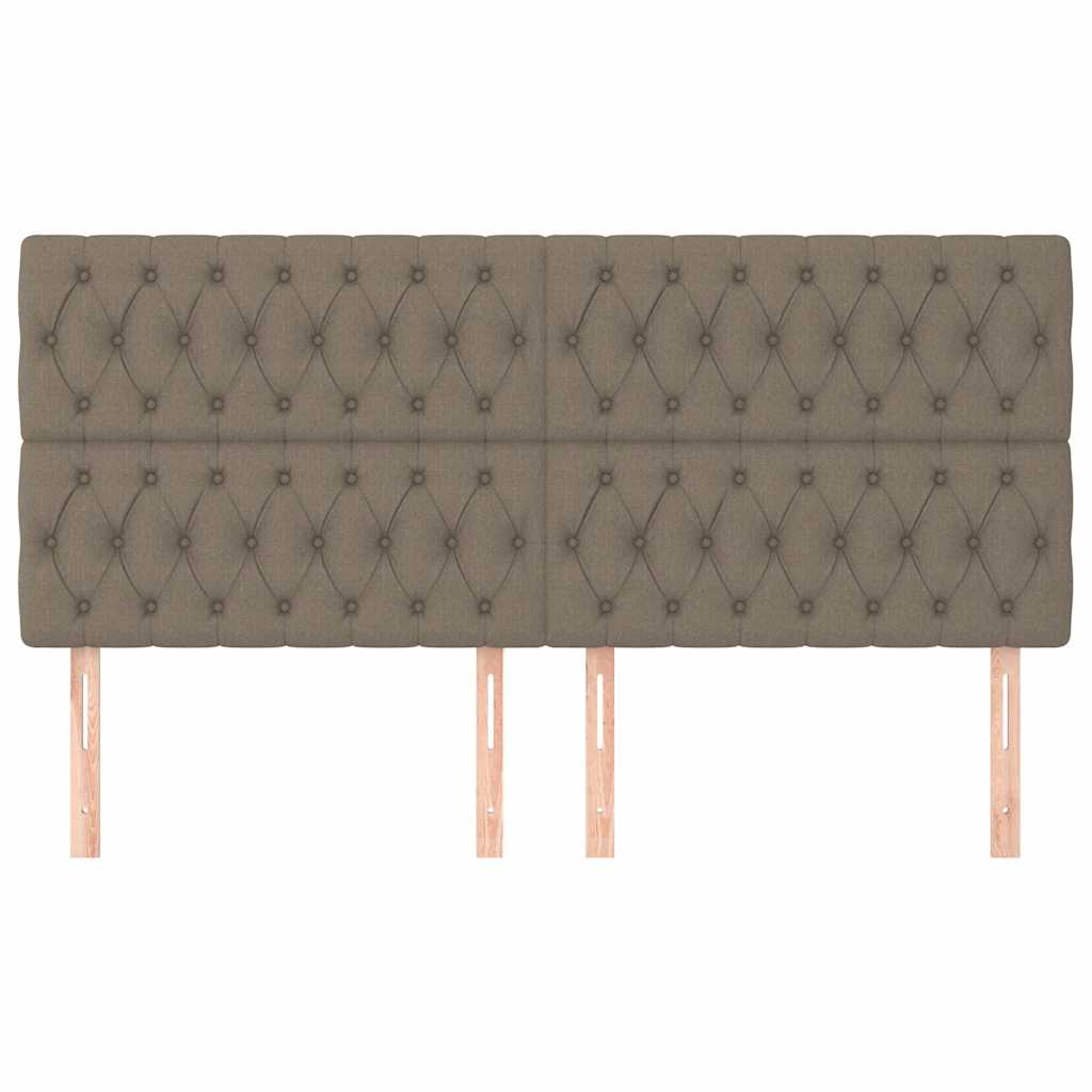 Vidaxl hoofdbord taupe 180x7x118 128 cm stof
