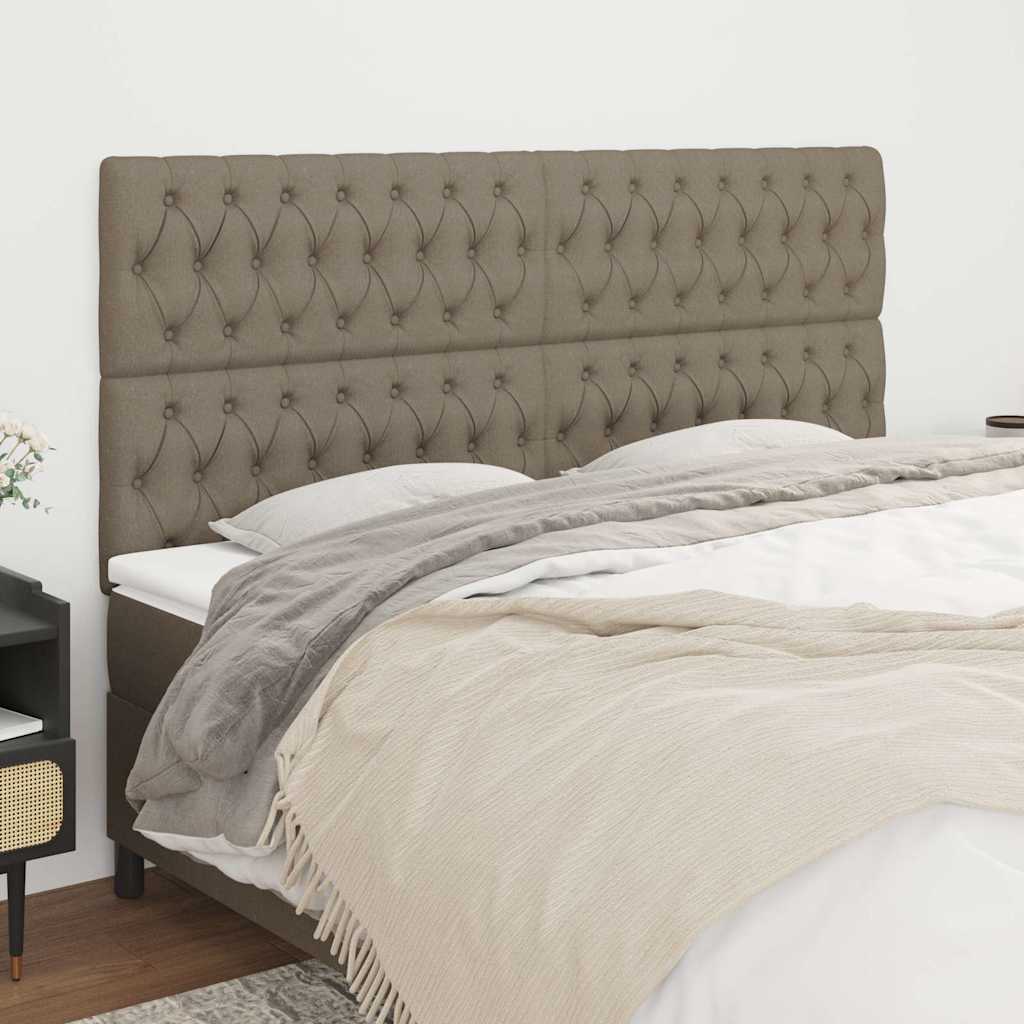Vidaxl hoofdbord taupe 180x7x118 128 cm stof