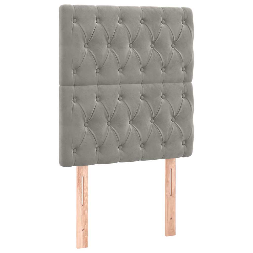 Vidaxl hoofdbord lichtgrijs 80x7x118 128 cm fluweel