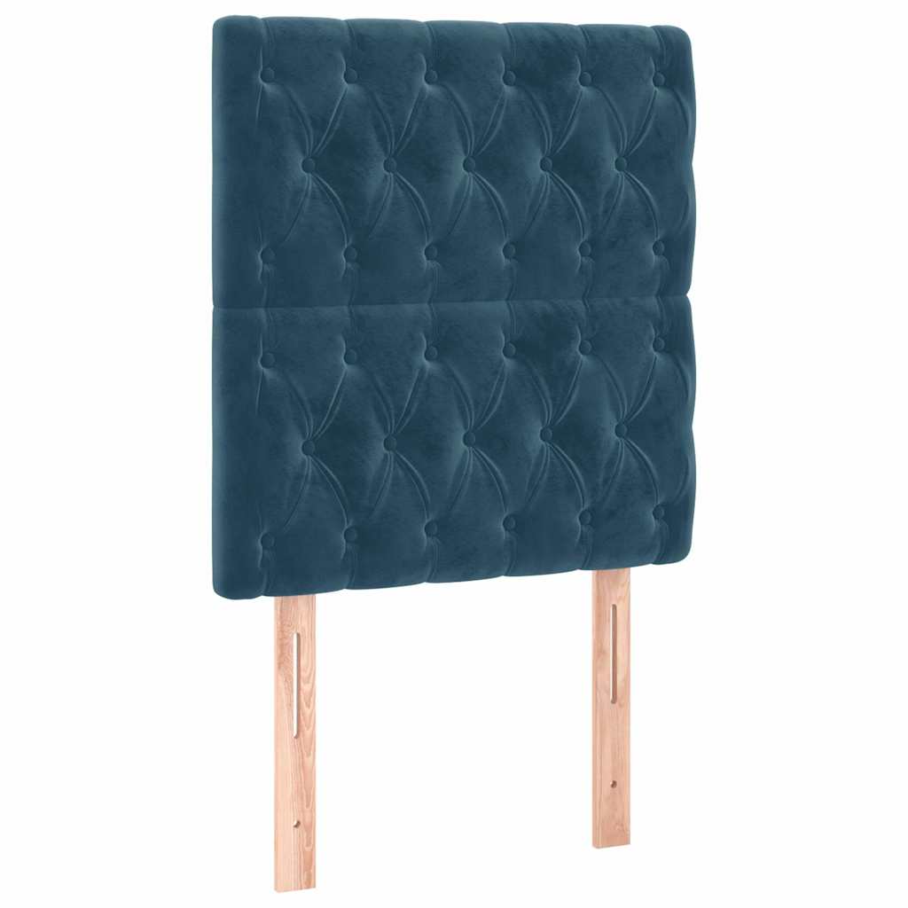 Vidaxl hoofdbord donkerblauw 80x7x118 128 cm fluweel