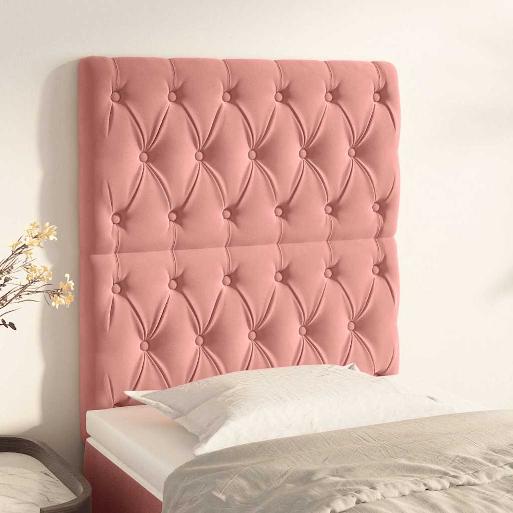 Vidaxl hoofdbord roze 80x7x118 128 cm fluweel