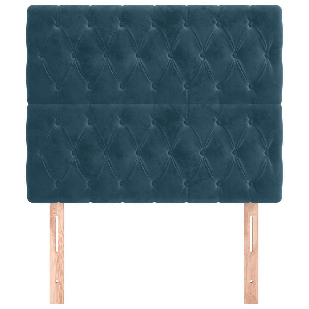Vidaxl hoofdbord donkerblauw 90x7x118 128 cm fluweel