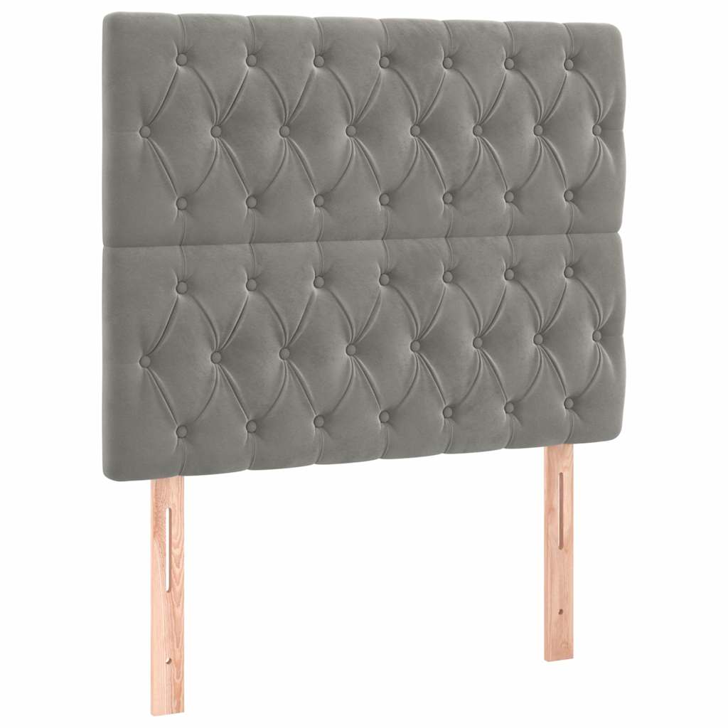 Vidaxl hoofdbord lichtgrijs 100x7x118 128 cm fluweel