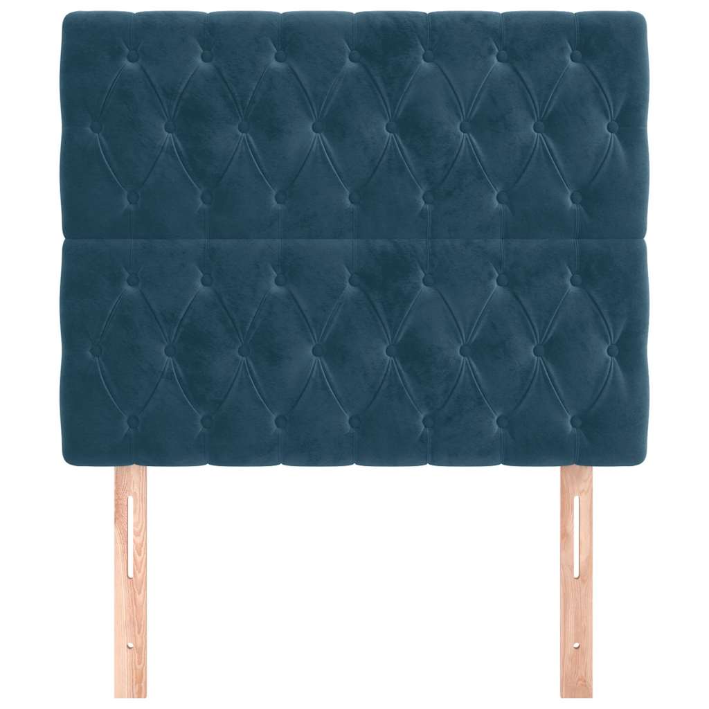 Vidaxl hoofdbord donkerblauw 100x7x118 128 cm fluweel