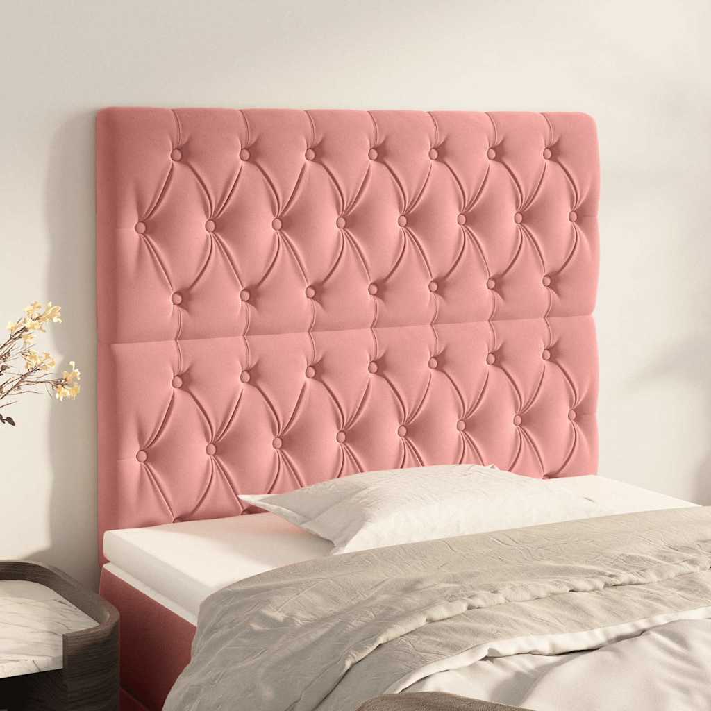 Vidaxl hoofdbord roze 100x7x118 128 cm fluweel