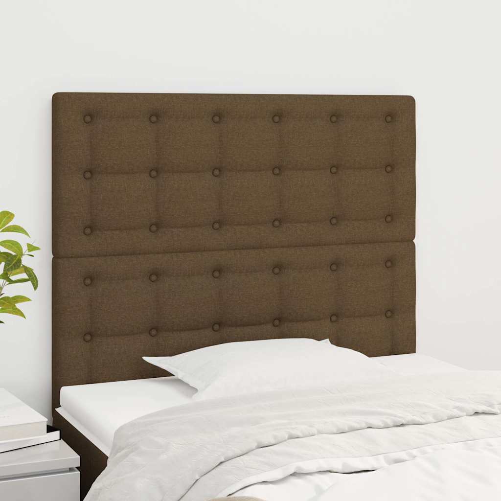 Vidaxl hoofdbord donkerbruin 80x5x118 128 cm stof