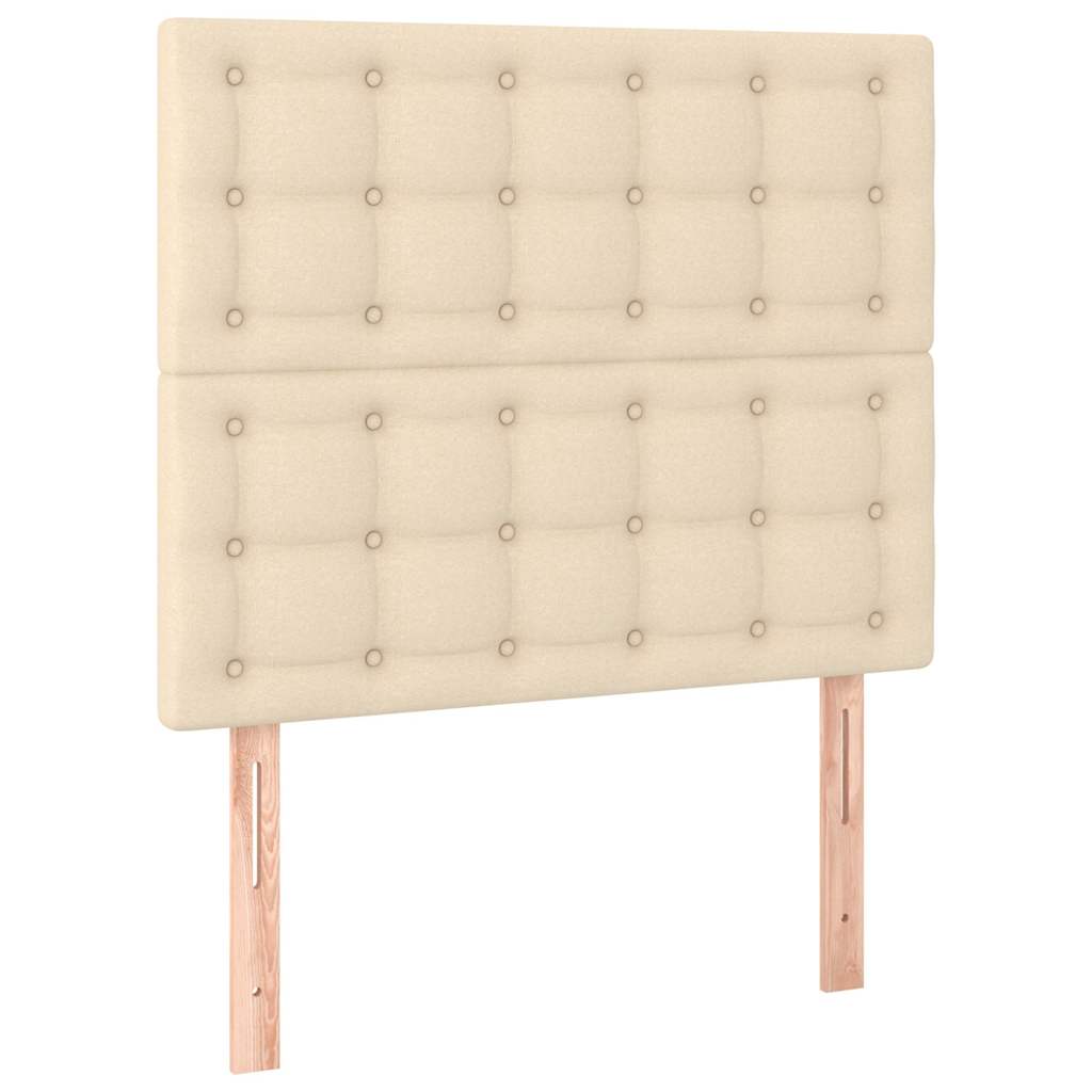 Vidaxl hoofdbord crème 80x5x118 128 cm stof