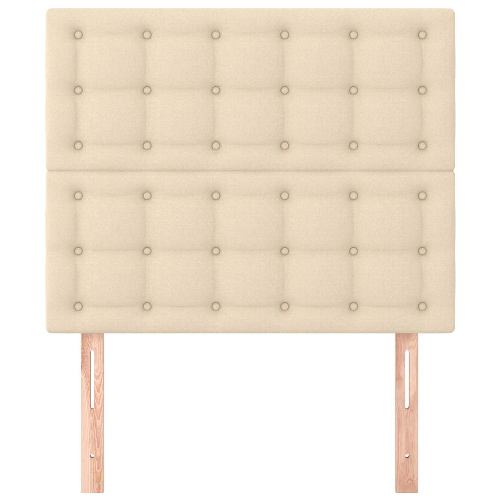 Vidaxl hoofdbord crème 80x5x118 128 cm stof