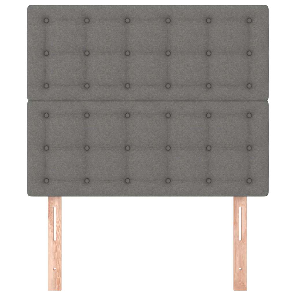 Vidaxl hoofdbord donkergrijs 90x5x118 128 cm stof