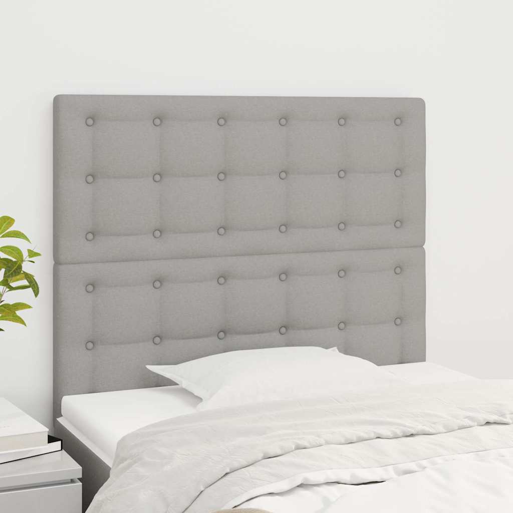 Vidaxl hoofdbord lichtgrijs 100x5x118 128 cm stof