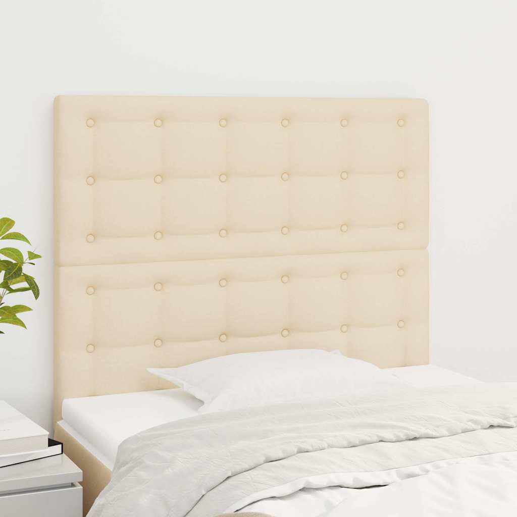 Vidaxl hoofdbord crème 100x5x118 128 cm stof
